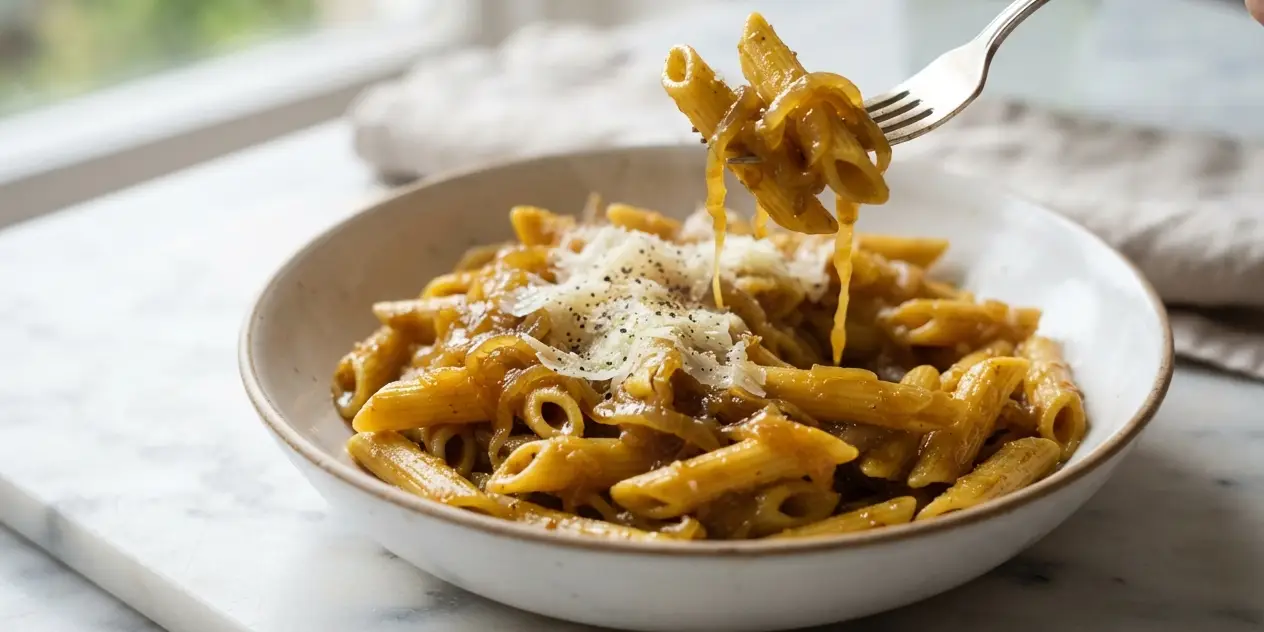 Caramelised Onion Penne Pasta