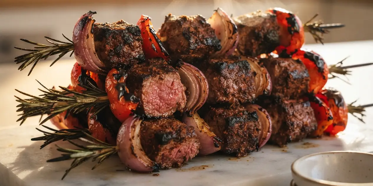 Spiced Lamb & Capsicum Skewers