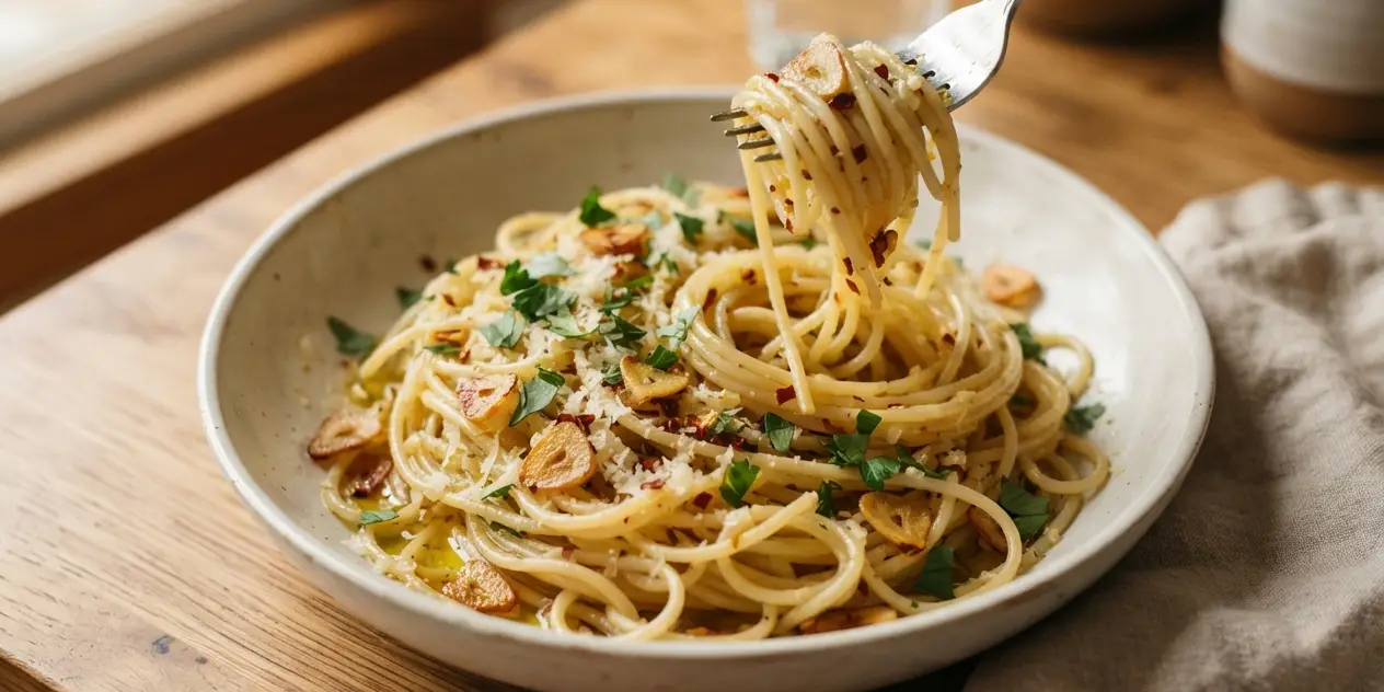 Garlic and Chilli Spaghetti