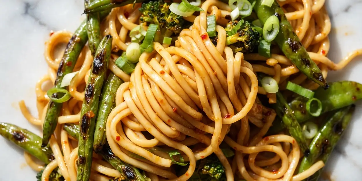 Vegetable satay noodles
