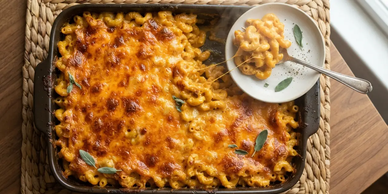 Roasted pumpkin mac and cheese