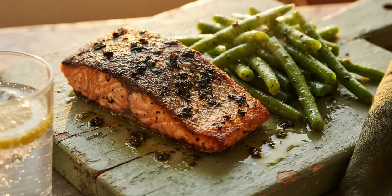 Pan-Fried Fish with Green Beans & Herbs