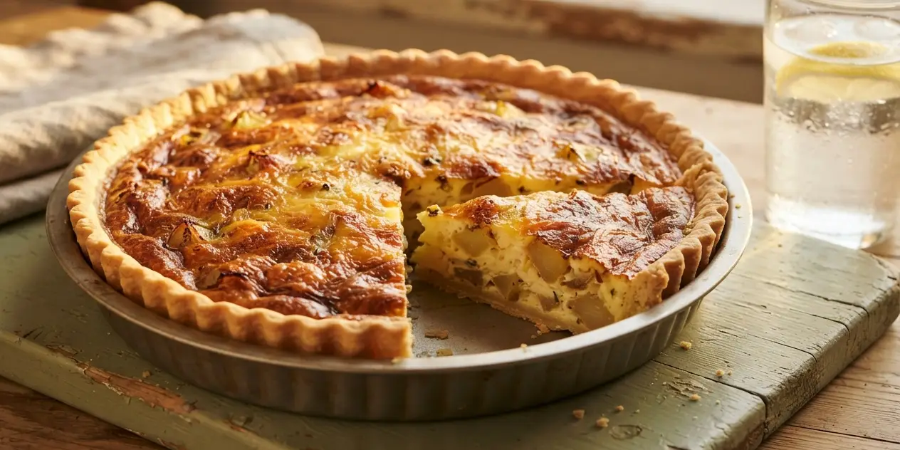 Leftover Roast Vegetable & Cheese Quiche