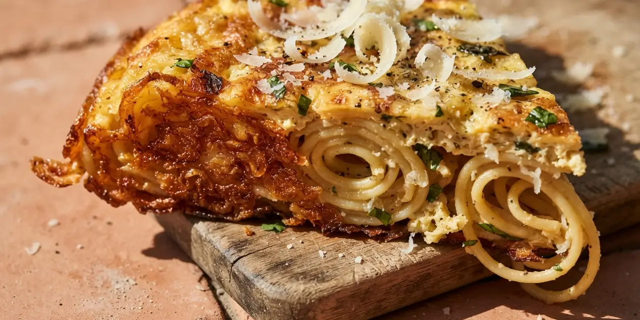Parmesan Pasta & Egg Frittata
