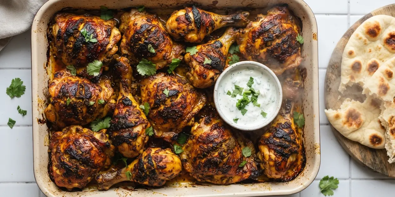 Yoghurt Marinated Spiced Chicken Bake