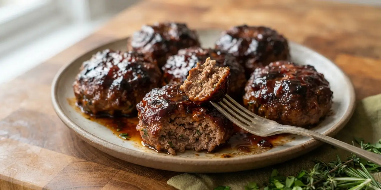 Beef Mince Patties with BBQ Sauce